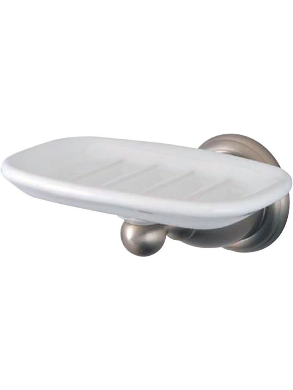 Elegant Brushed Nickel Soap Dish - 5.5-Inch Vintage Bathroom Accessory